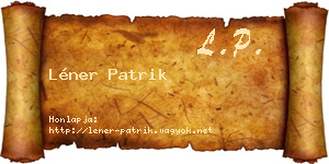 Léner Patrik névjegykártya