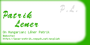 patrik lener business card