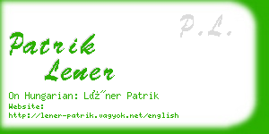 patrik lener business card